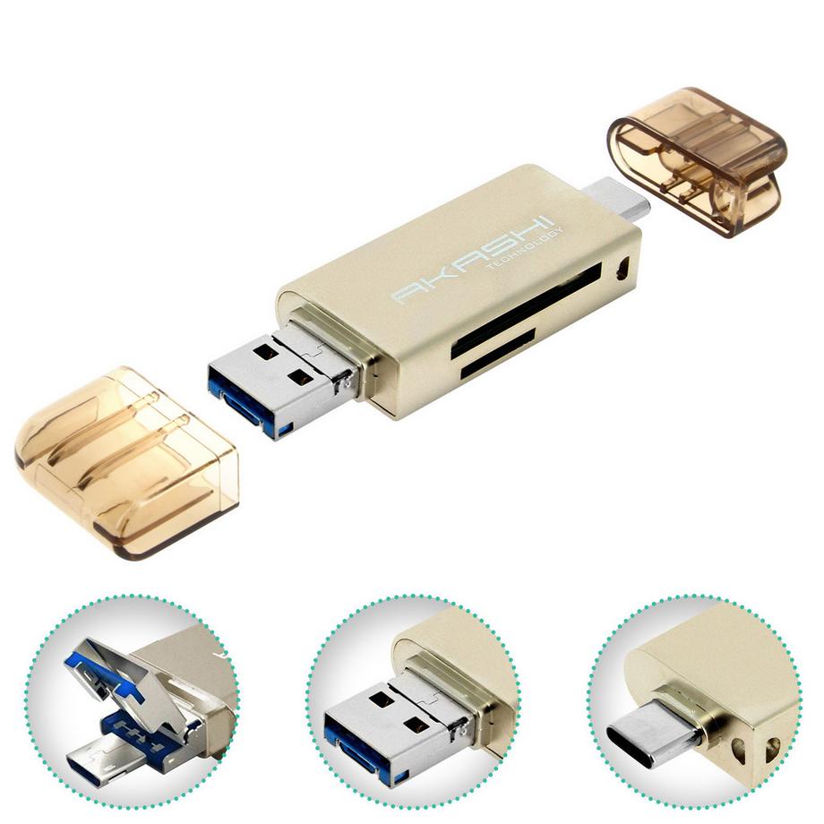 Akashi  Lettore schede SD / Micro SD 3in1 Akashi 