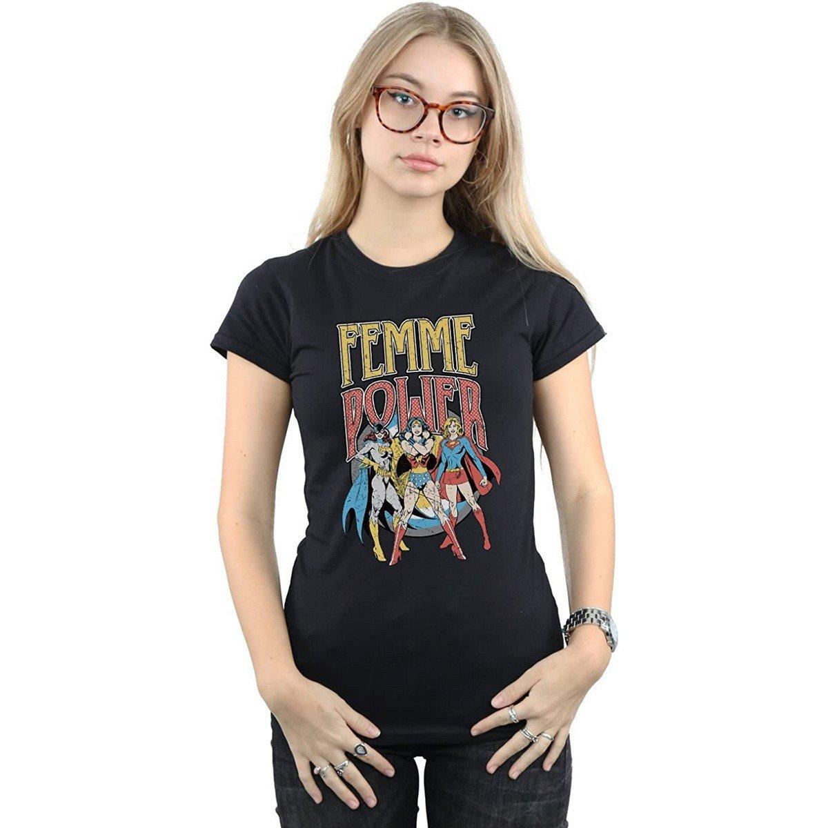 DC COMICS Femme Power T-Shirt Stampata  