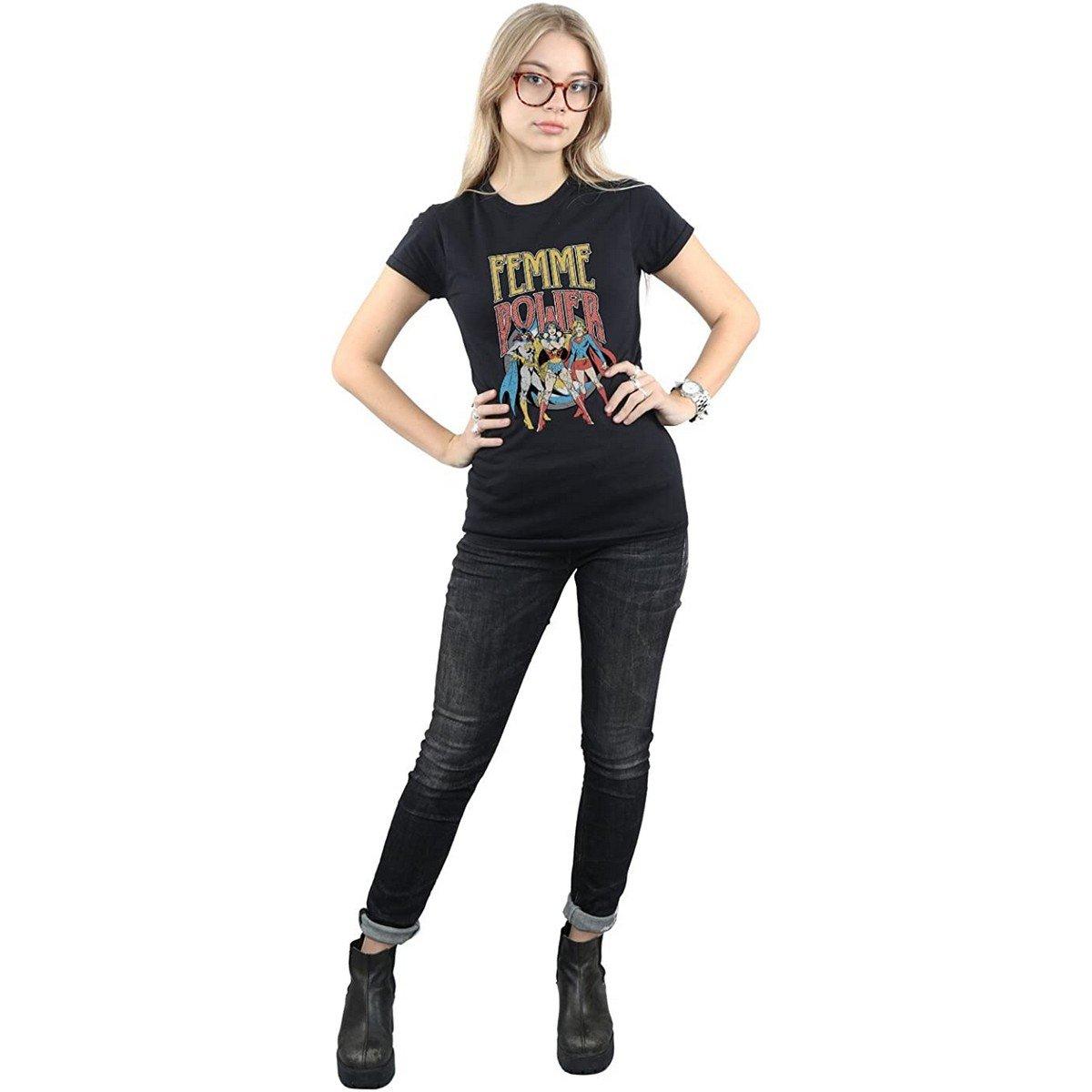 DC COMICS Femme Power T-Shirt Stampata  