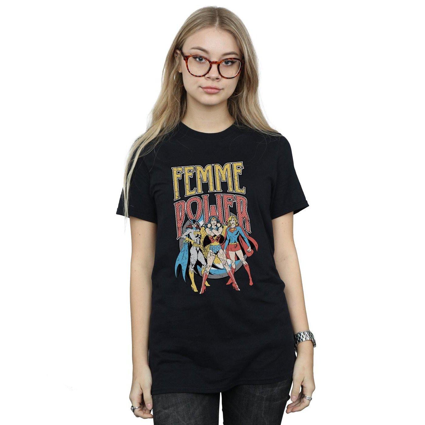 DC COMICS Femme Power T-Shirt Stampata  