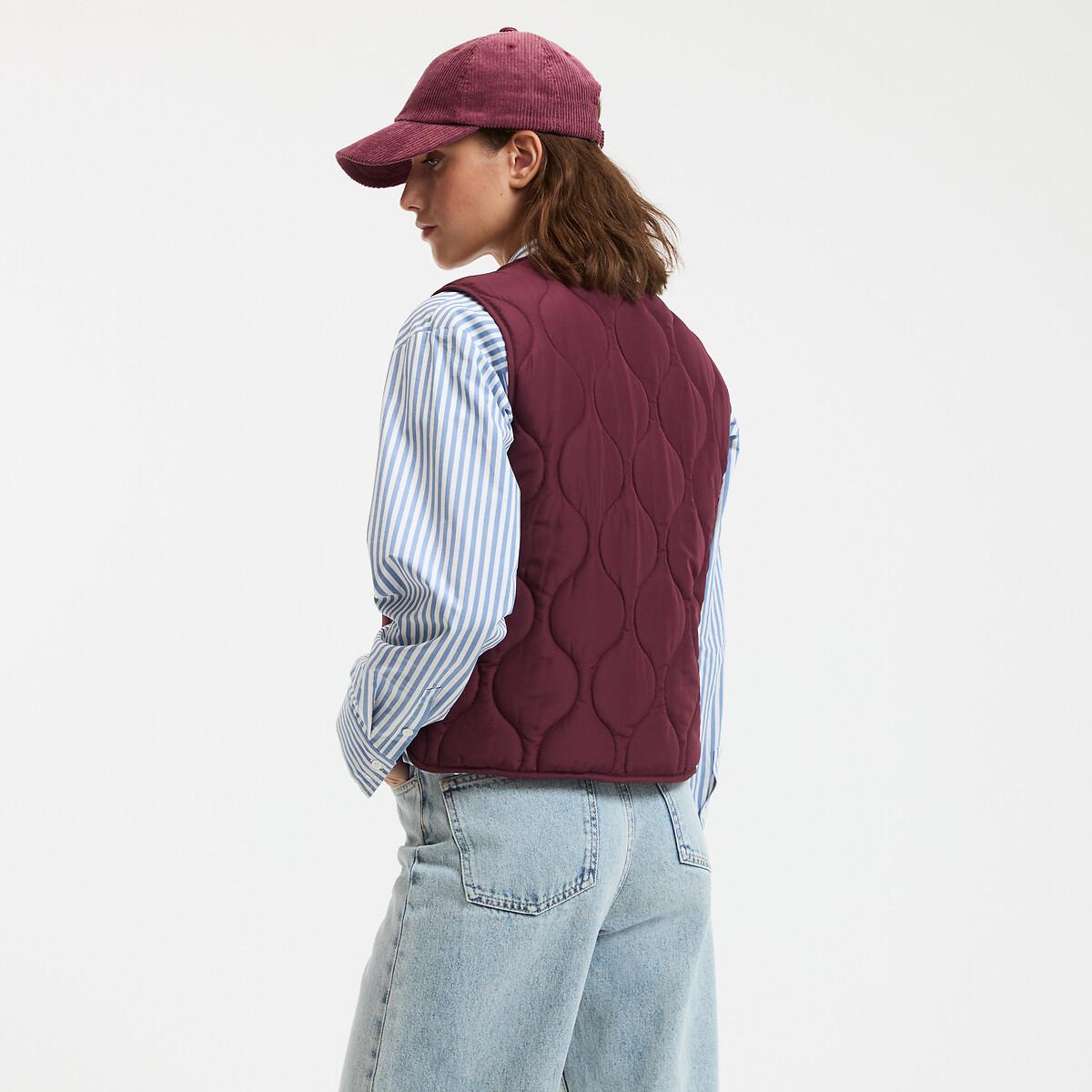 La Redoute Collections Steppgilet mit Druckknöpfen  