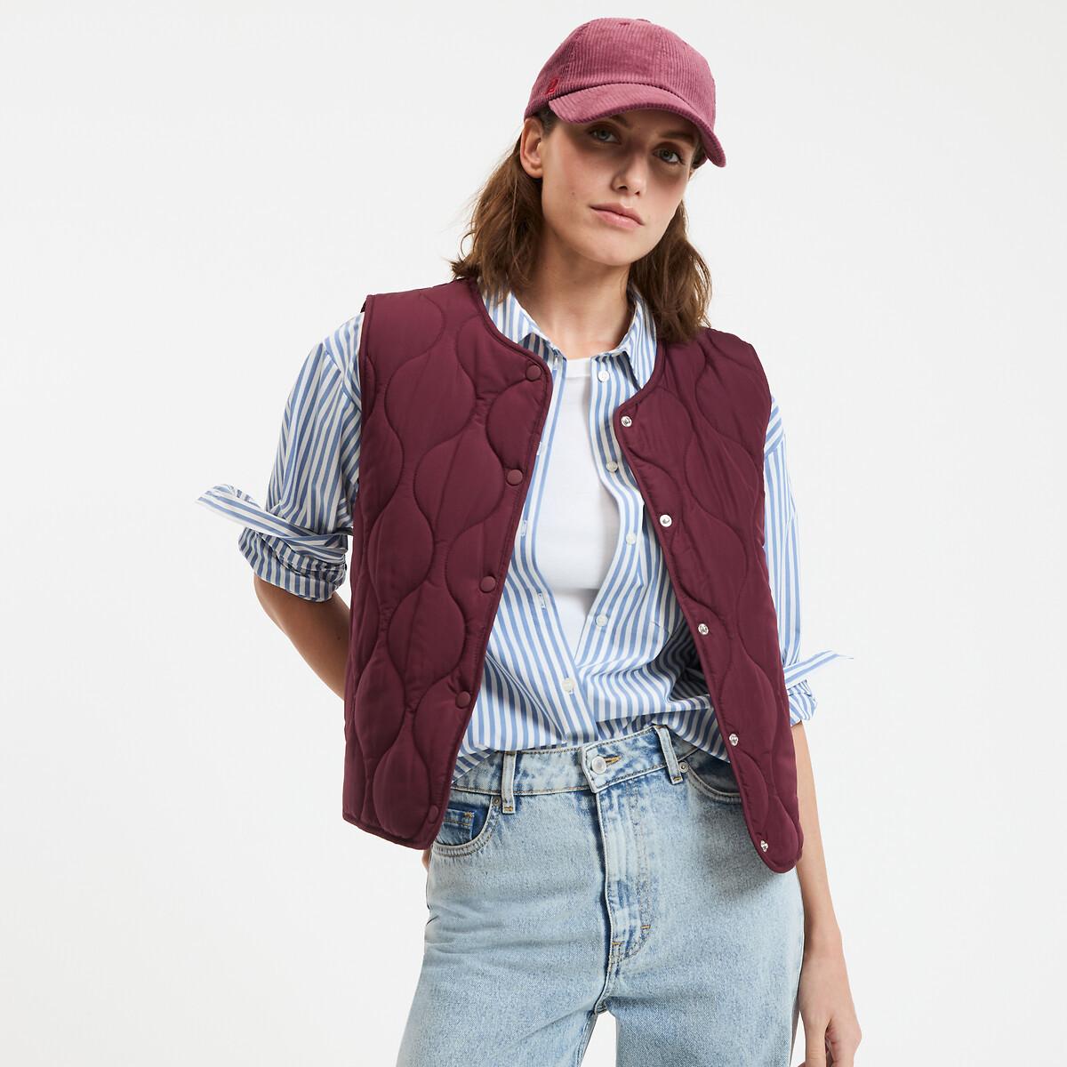 La Redoute Collections Steppgilet mit Druckknöpfen  