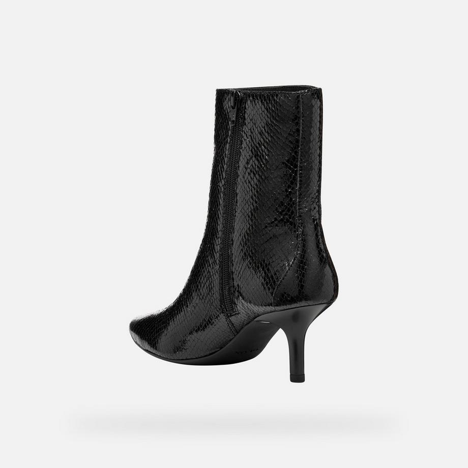 GEOX Stiefeletten mit Absatz und metallischem Finish  