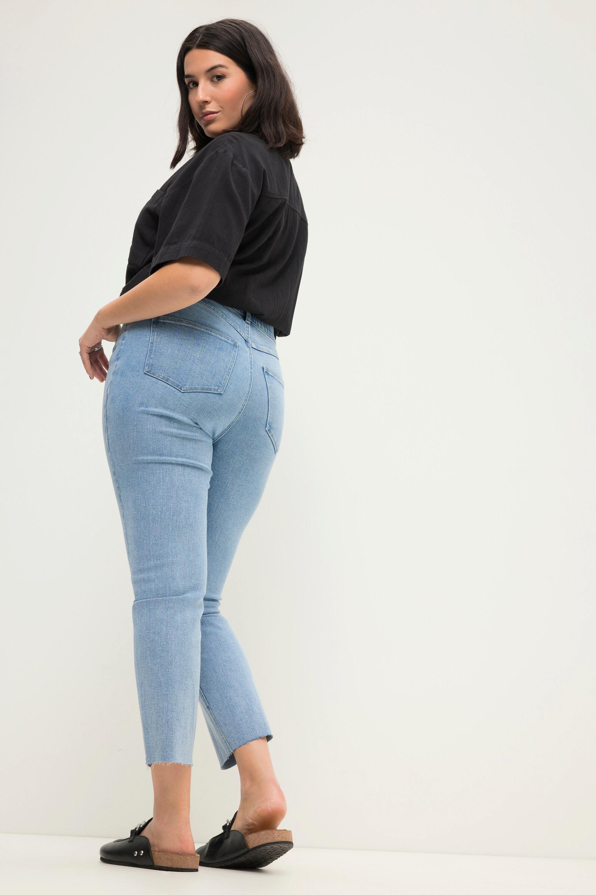 Studio Untold Mom High Waist Glitzerstreifen 5-Pocket Jeans  