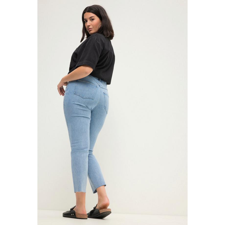 Studio Untold Mom High Waist Glitzerstreifen 5-Pocket Jeans  