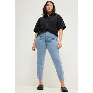 Studio Untold Mom High Waist Glitzerstreifen 5-Pocket Jeans  