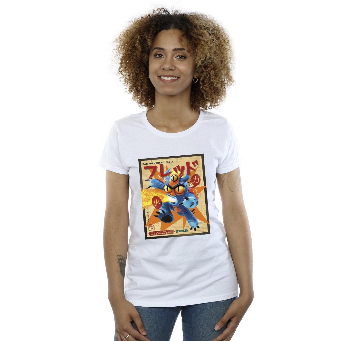 Disney  Tshirt BIG HERO BAYMAX FRED NEWSPAPER 