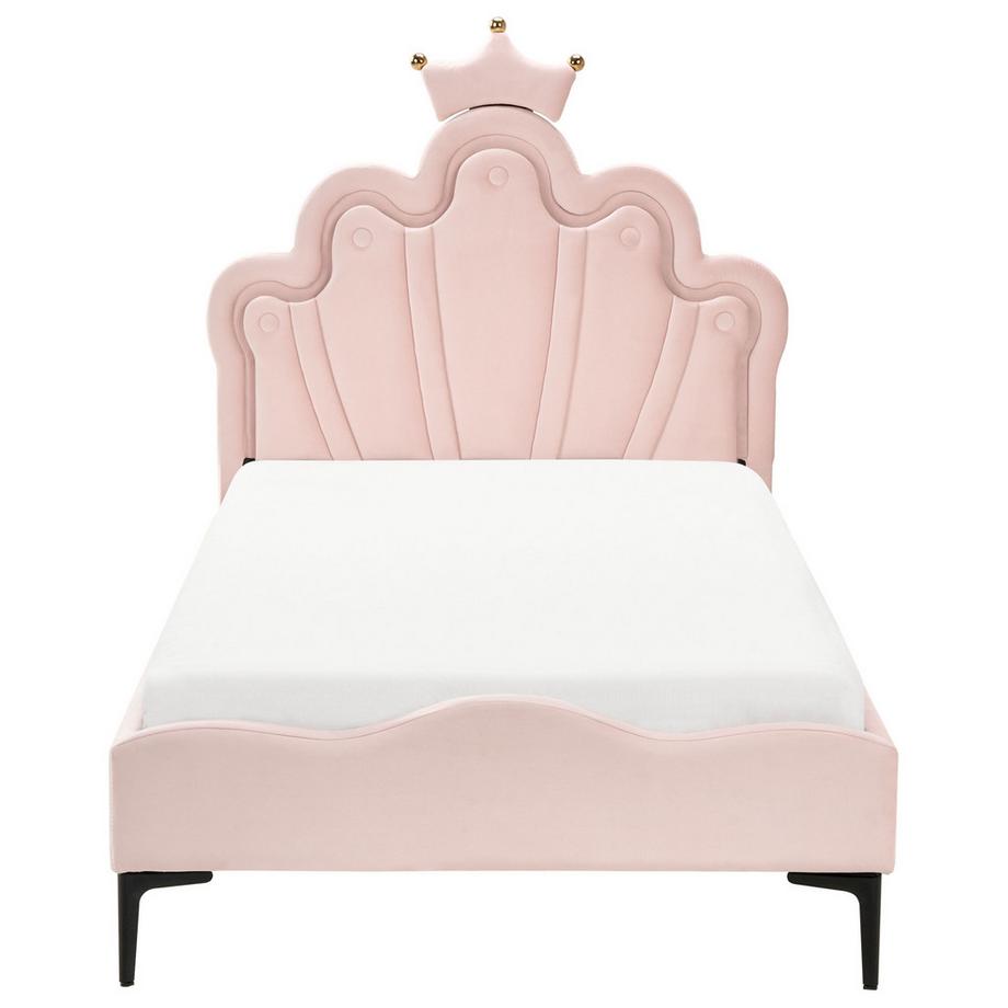 Beliani Lit d'enfant en Velours Glamour RUBIAN  