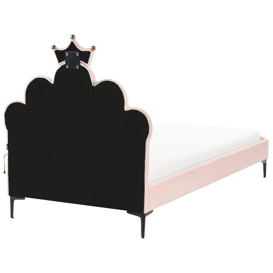 Beliani Lit d'enfant en Velours Glamour RUBIAN  