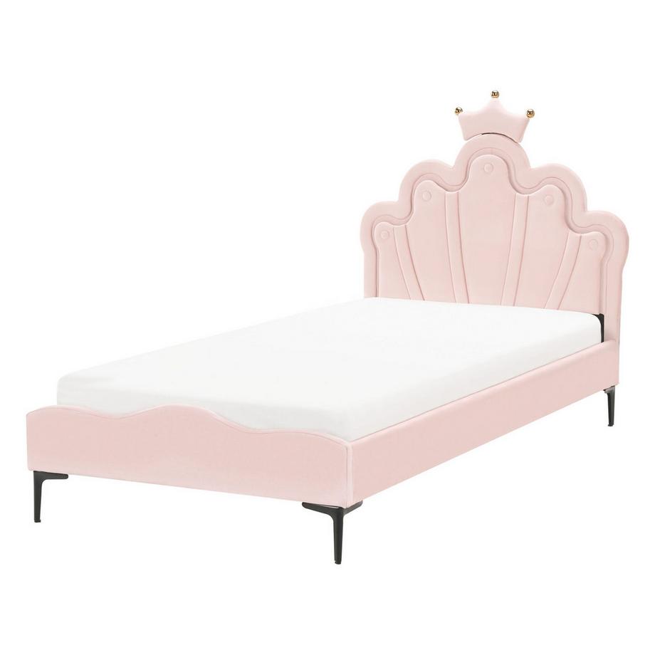 Kinderbett aus Samtstoff Modern RUBIAN