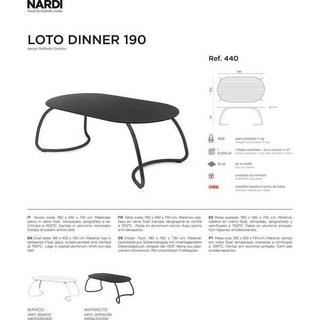 NARDI outdoor Tavolo da giardino Loto Dinner bianco 190  