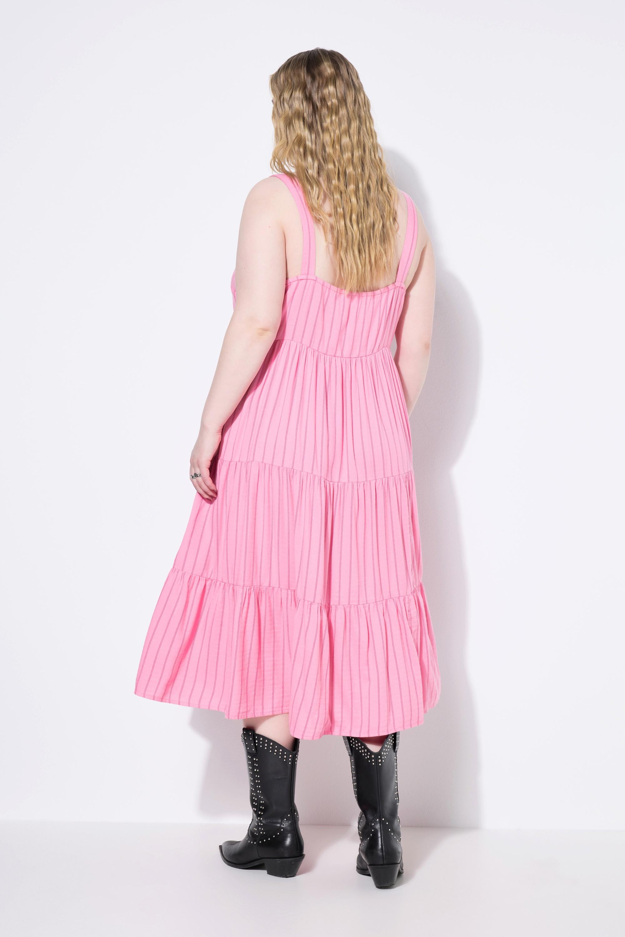 Studio Untold Midikleid A-Linie Streifen Volants  