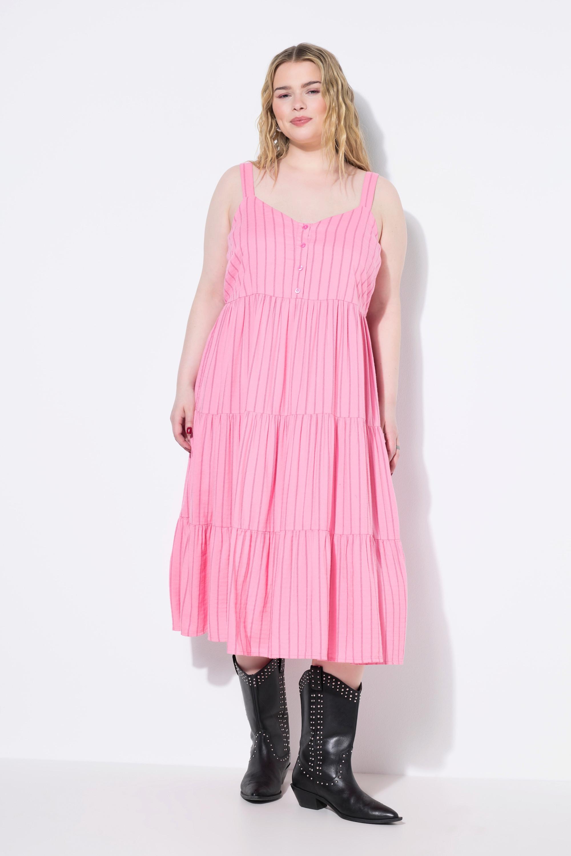 Studio Untold Midikleid A-Linie Streifen Volants  