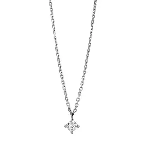 Collier 585/14K Weissgold Diamant 0.2ct. 42 cm