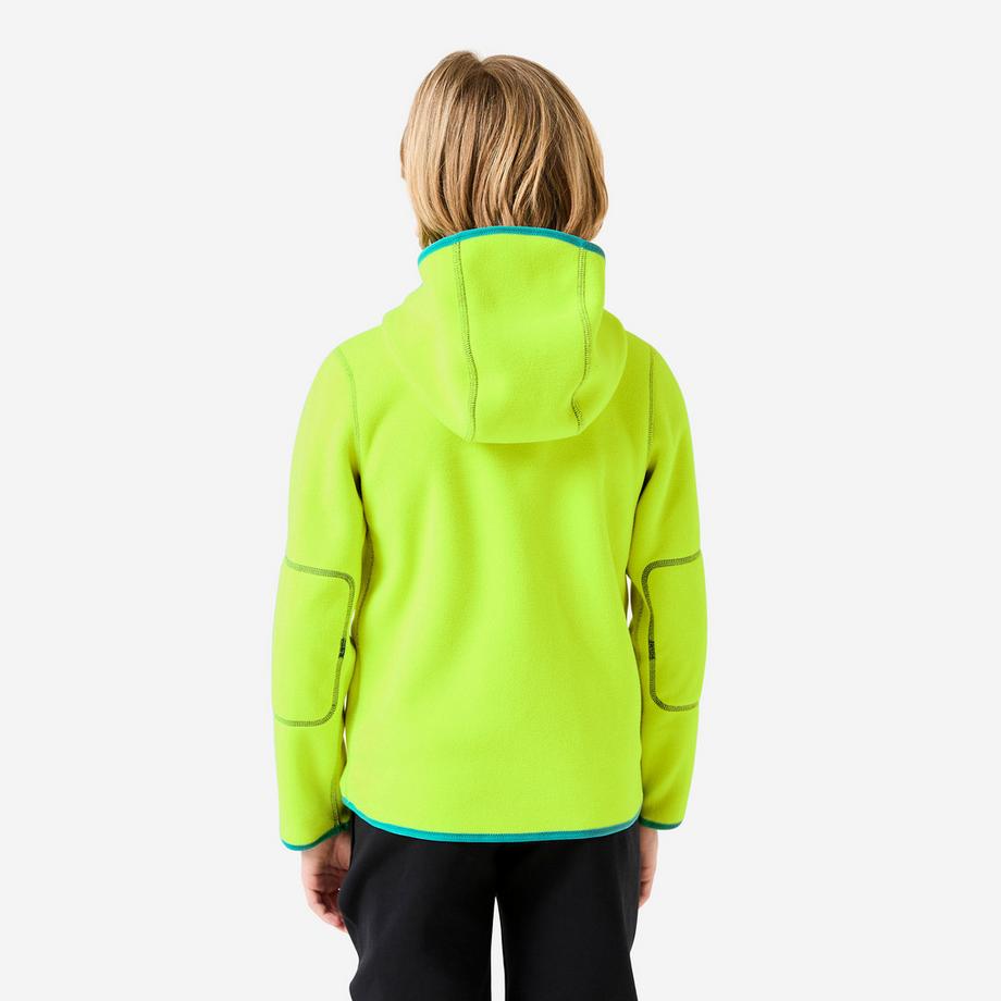 DECATHLON  Warme wendbare Segel-Fleecejacke Kinder, 500 gelb 