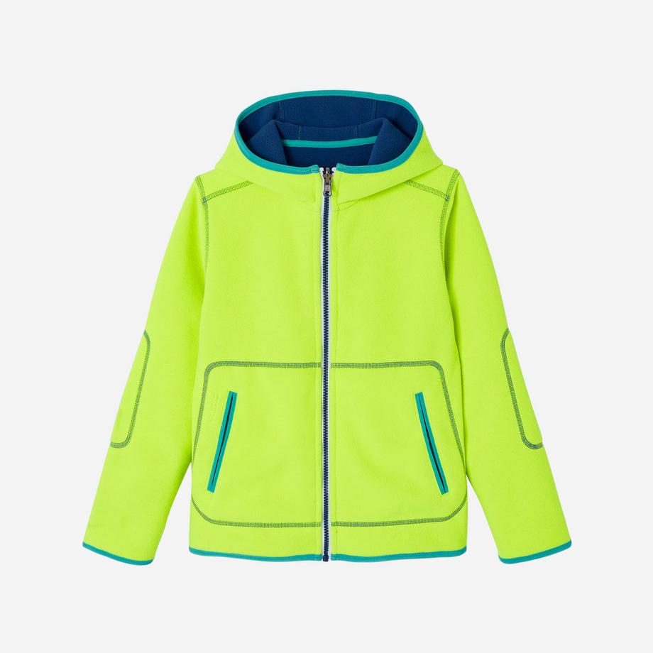 DECATHLON  Warme wendbare Segel-Fleecejacke Kinder, 500 gelb 