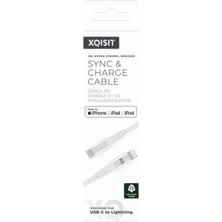 xqisit  Extra Strong 2m USB-C 3.0/ Lightning Bianco 