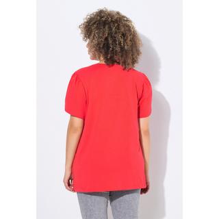 Ulla Popken T-shirt Effetto Stratificato Linea ad A Scollo Rotondo Mezza Manica  