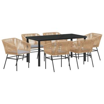 Garten essgruppe poly-rattan