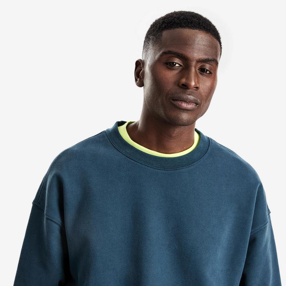 DECATHLON  Sweatshirt Rundhals Oversize , Elementals, dunkelgrün 