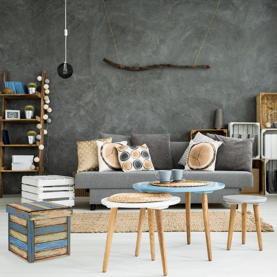 B2X Sgabello vintage con contenitore  