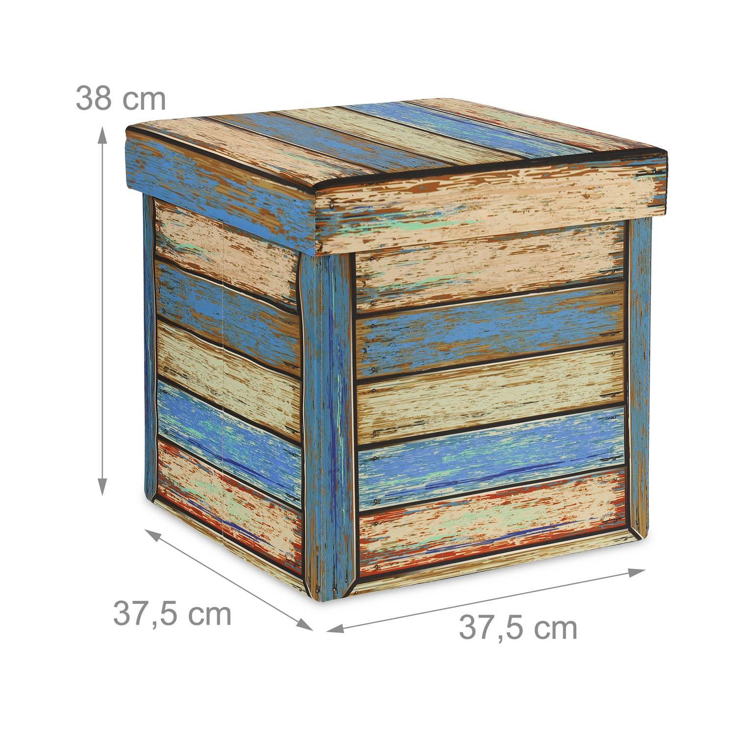 B2X Tabouret vintage avec rangement  