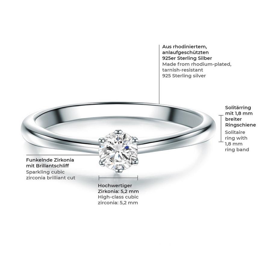 Rafaela Donata  Ring Sterling Silber Zirkonia weiß 