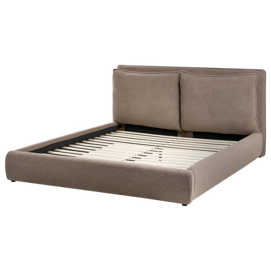 Beliani Letto en Bouclé  BAJONNA  