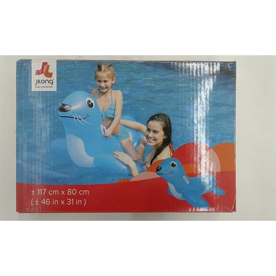 Jilong  Schwimmtier Seelöwe  (blau, 108cm × 83cm × 63cm) 