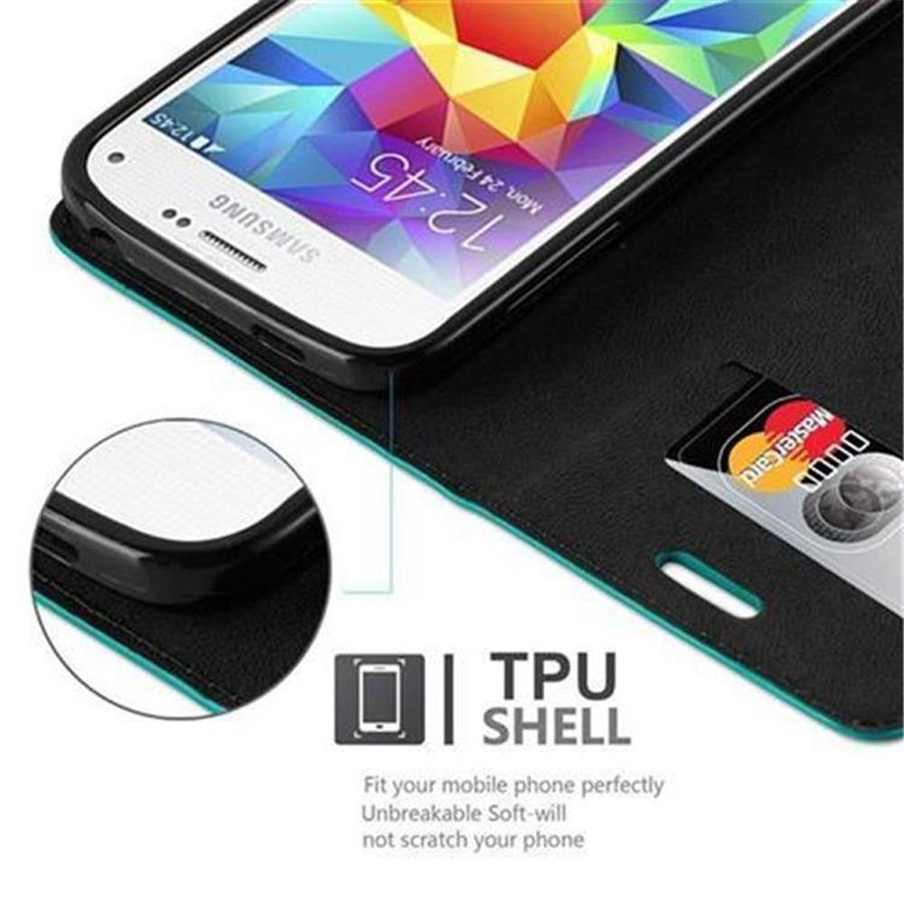 Cadorabo  Housse compatible avec Samsung Galaxy S5 MINI / S5 MINI DUOS - Coque de protection avec fermeture magnétique, fonction de support et compartiment pour carte 