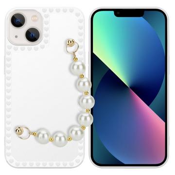 Housse compatible avec Apple iPhone 13 MINI - Coque de protection en silicone TPU flexible avec chaîne de poignet