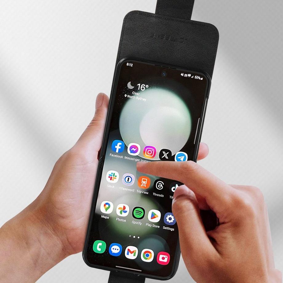 Avizar  Étui Samsung Z Flip 5 Anti-RFID Noir 