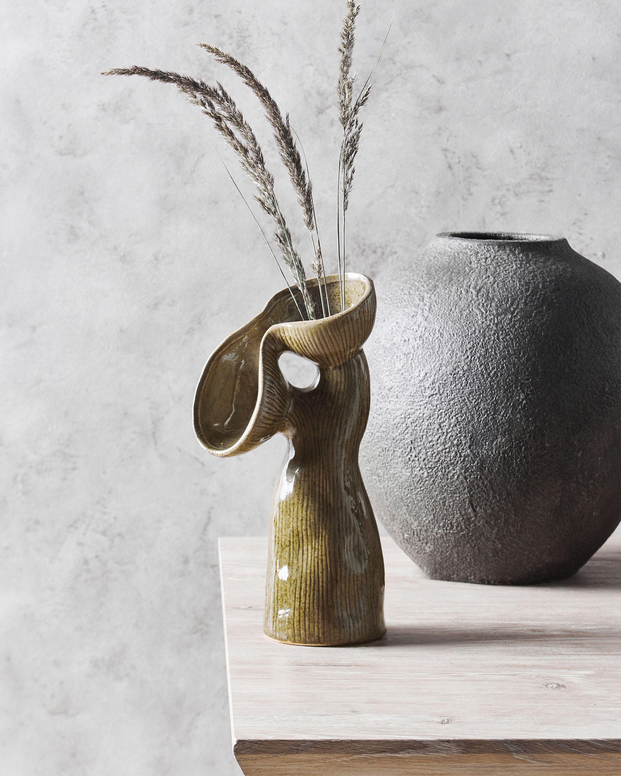 Beliani Vaso da fiori en Gres porcellanato Moderno CALAMUS  