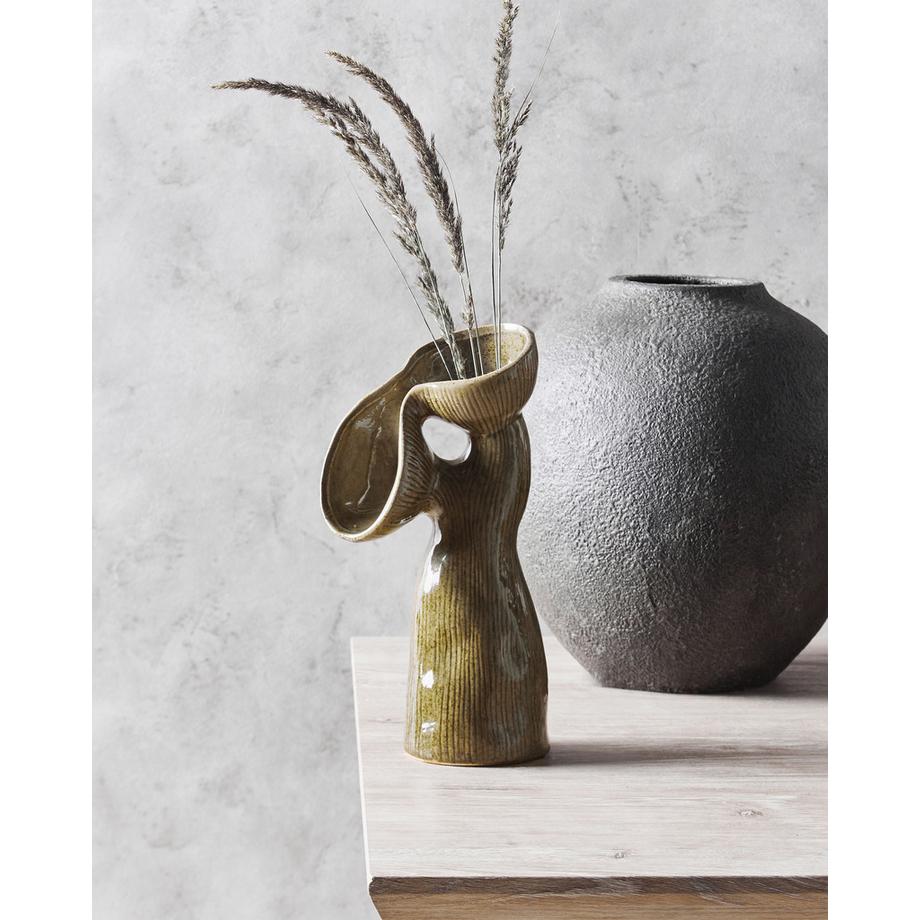 Beliani Vaso da fiori en Gres porcellanato Moderno CALAMUS  