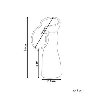 Beliani Vaso da fiori en Gres porcellanato Moderno CALAMUS  
