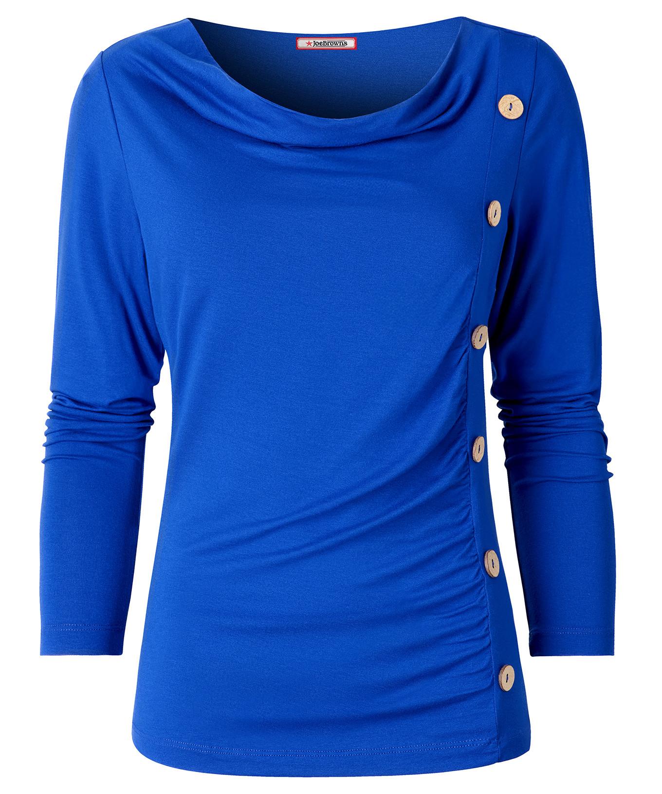Joe Browns Maglia a maniche lunghe tinta unita con dettagli a bottoni  