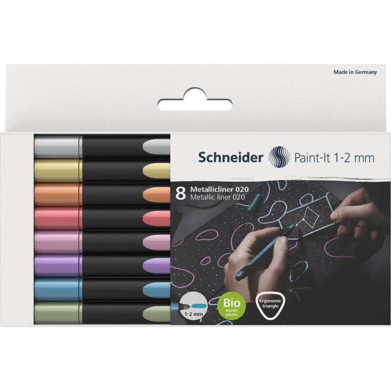 Schneider Schreibgeräte  Schneider Schreibgeräte Paint-It 020 wallet marqueur 8 pièce(s) Bleu, Cuivre, Or, Vert, Rose, Rouge, Argent, Violet 