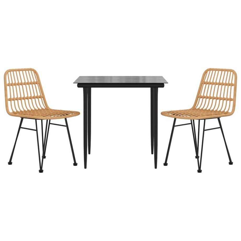 VidaXL set da pranzo da giardino Polirattan  