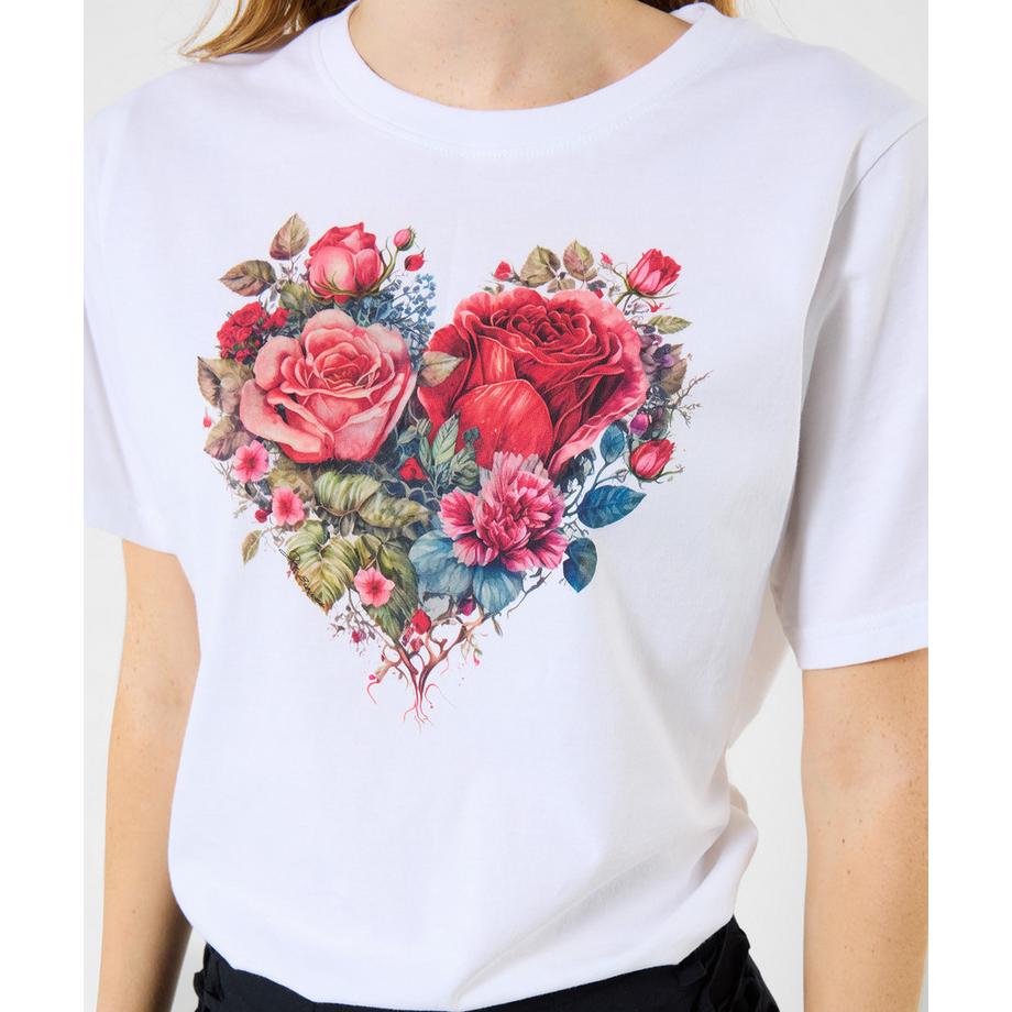 Joe Browns T-Shirt mit Herz- und Rosenmotiv  