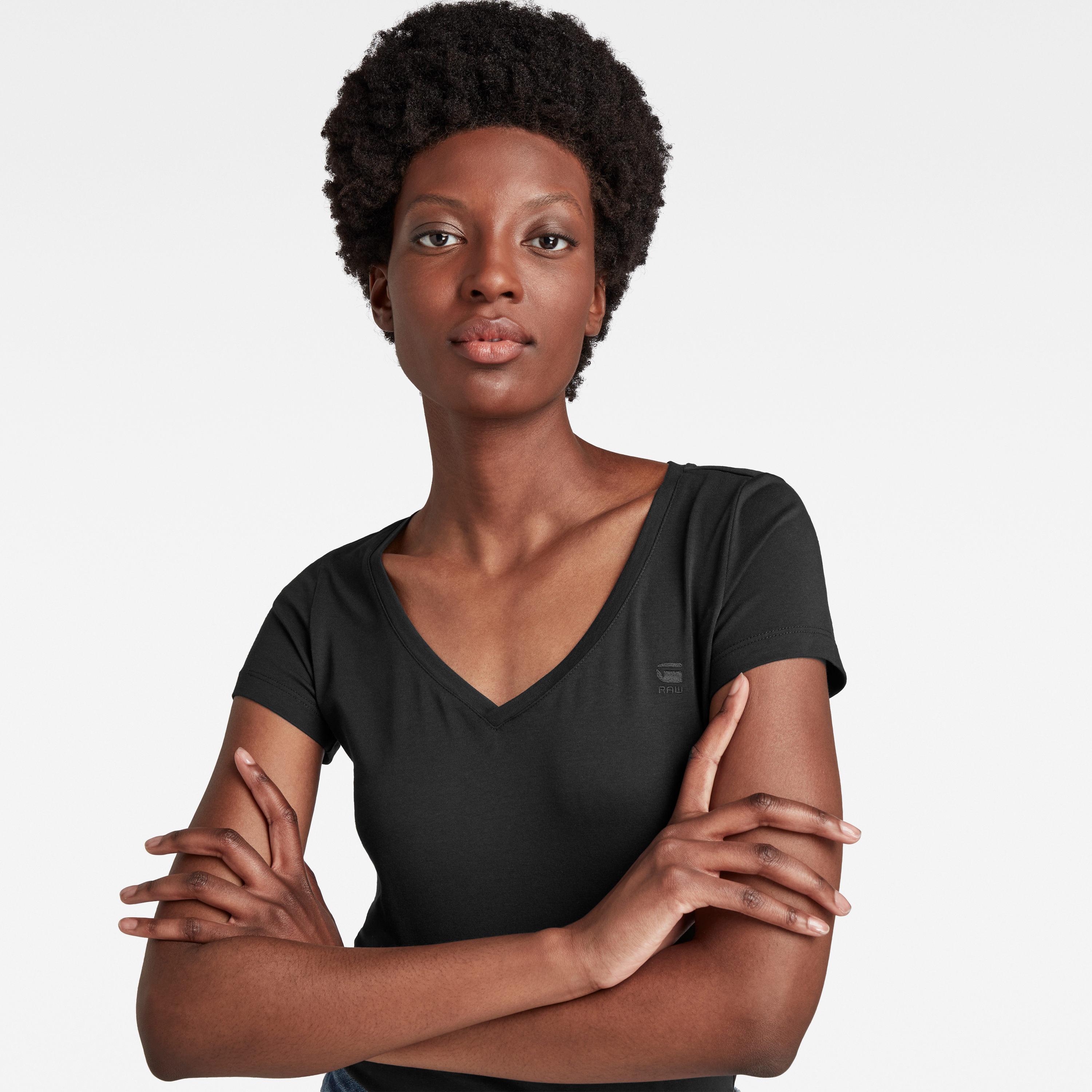 G-STAR Bae V-Neck Cap Sleeve T-Shirt Slim Fit  