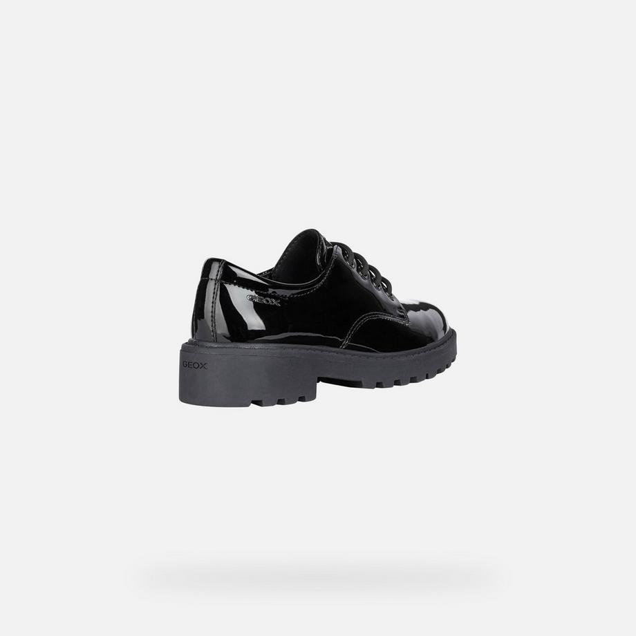 GEOX Casey Scarpe Derby in Pelle Verniciata  