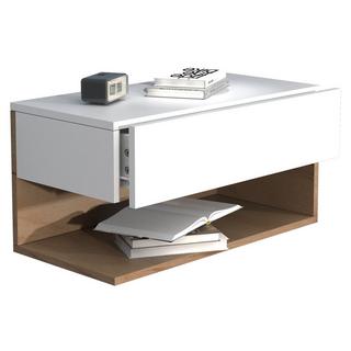 VCM Tiroir mural en bois Table de chevet murale Tiroir Console Table de chevet Usal XL 60 cm  