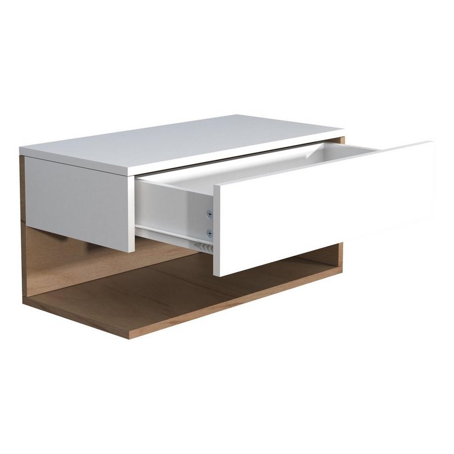 VCM Nachtschrank | Wandschublade | Wandboard | Nachttisch |Maße ca. H. 30 x B. 60 x T. 32 cm - Usal XL 60 cm  