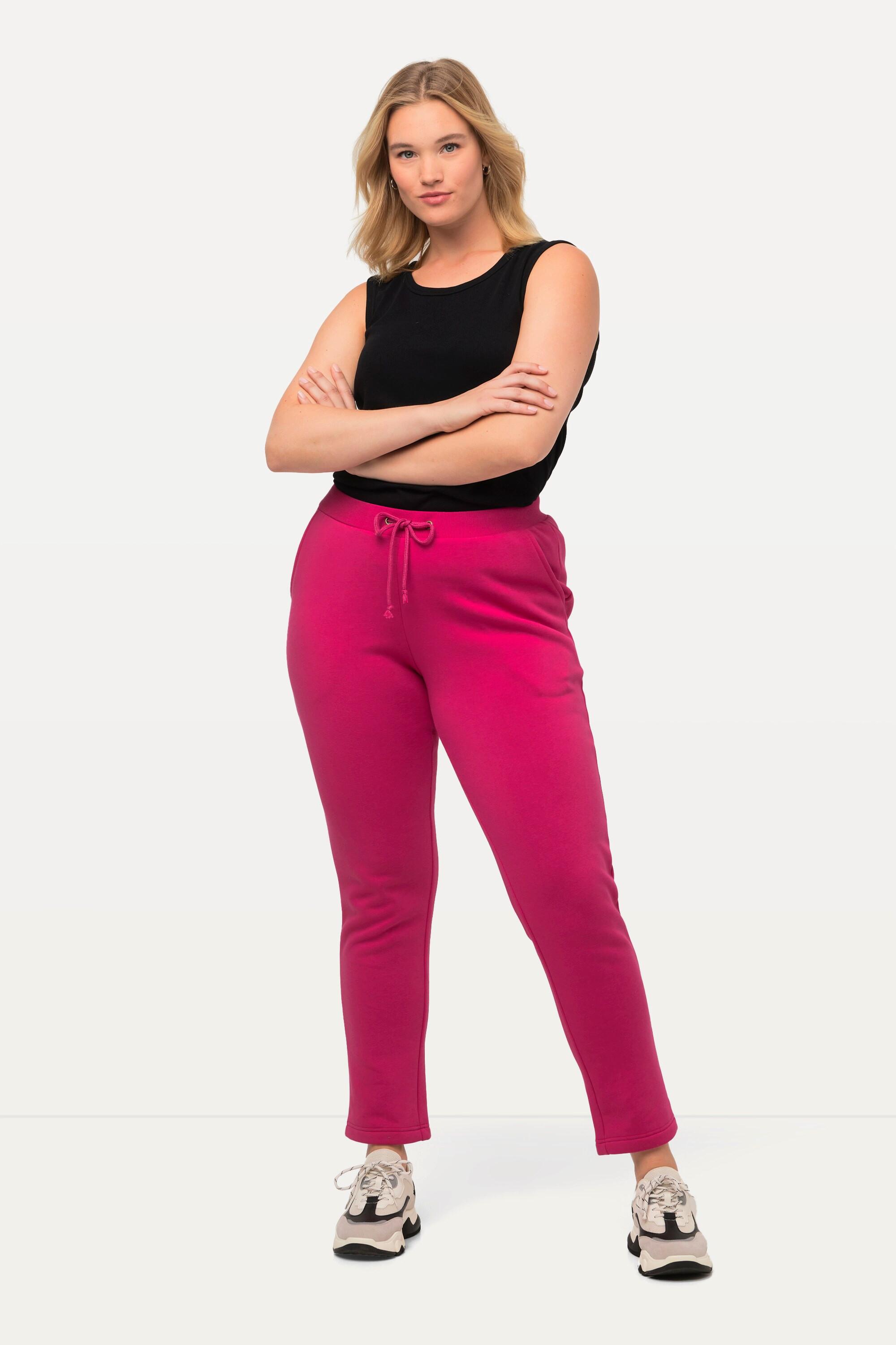 Ulla Popken  Pantalon en molleton. Intérieur doux et confortable. Taille élastique 