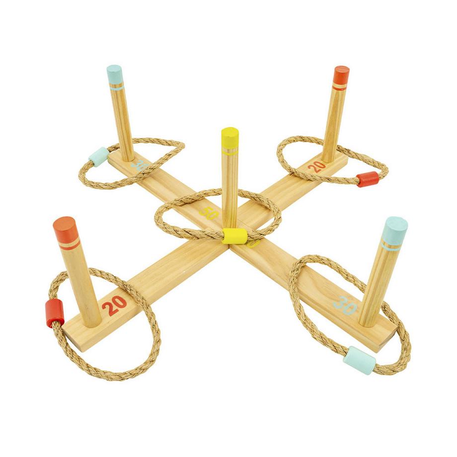 TP Toys  Jeu de lancer d'anneaux en bois FSC 