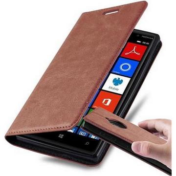 Housse compatible avec Nokia Lumia 830 - Coque de protection avec fermeture magnétique, fonction de support et compartiment pour carte