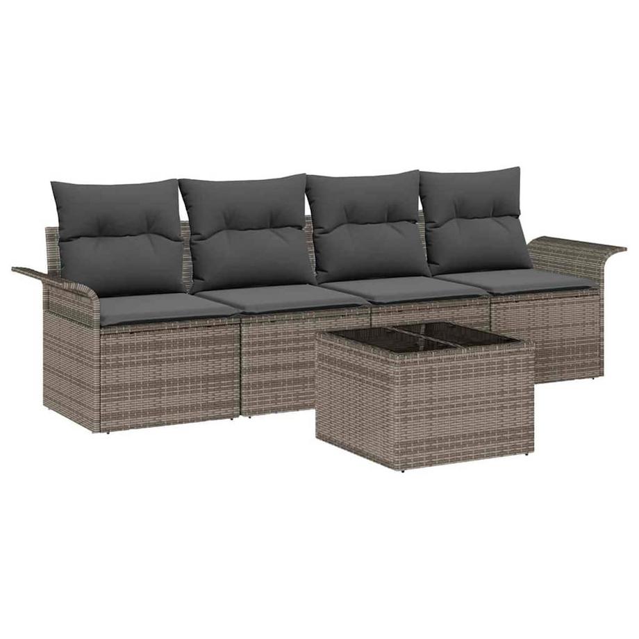 Gartensofa-set poly-rattan