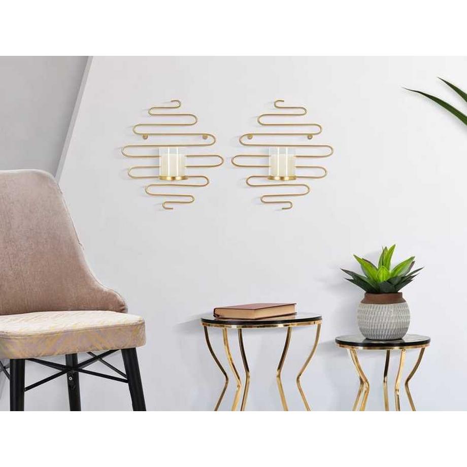 mutoni Bougeoir mural Alid (lot de 2)  