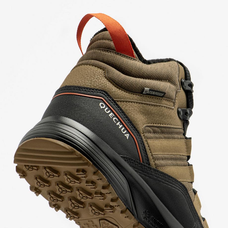 QUECHUA SH100 X-Warm Chaussures de Randonnée Hiver Imperméables Chaussures hiver de randonnée chaudes et imperméables homme, NH500 marron 