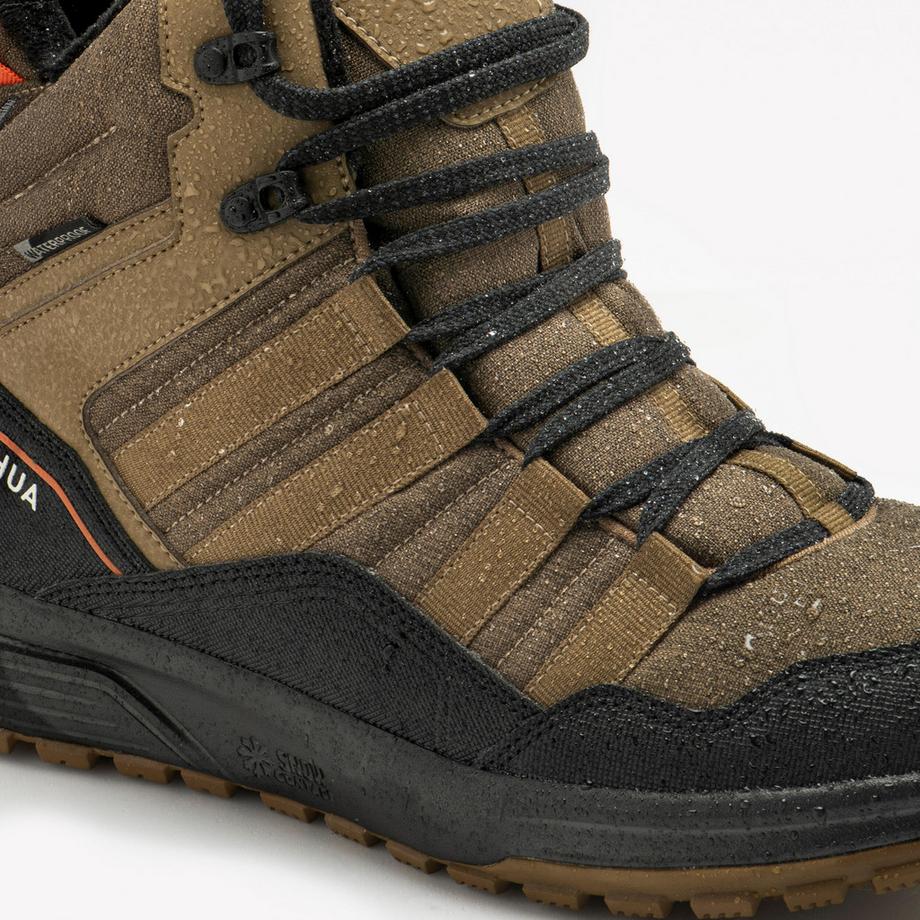 QUECHUA SH100 X-Warm Chaussures de Randonnée Hiver Imperméables Chaussures hiver de randonnée chaudes et imperméables homme, NH500 marron 